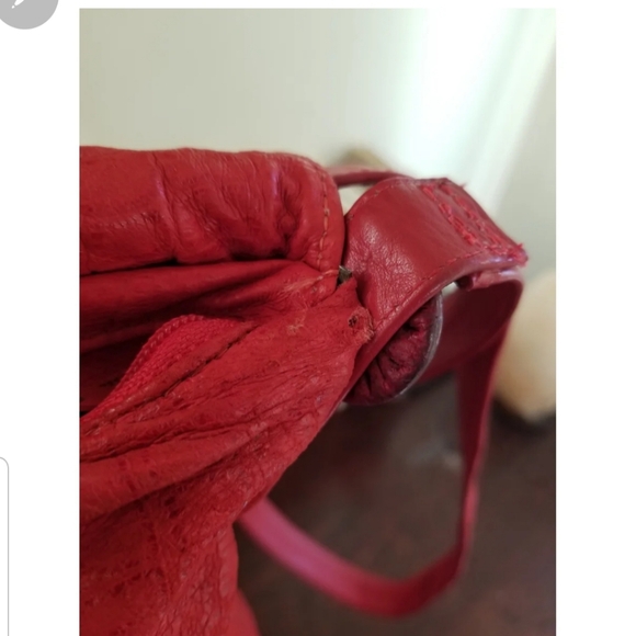 Rare Vintage  Carlos Falchi red python  buffalo shoulder bag - Picture 6 of 11